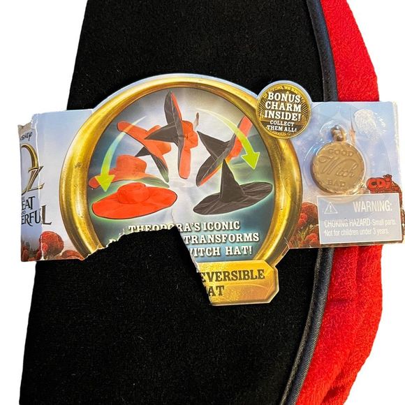 Disney Oz The Great And Powerful Theodora’s Reversible Black Witch Hat Riding Ha - Picture 3 of 7